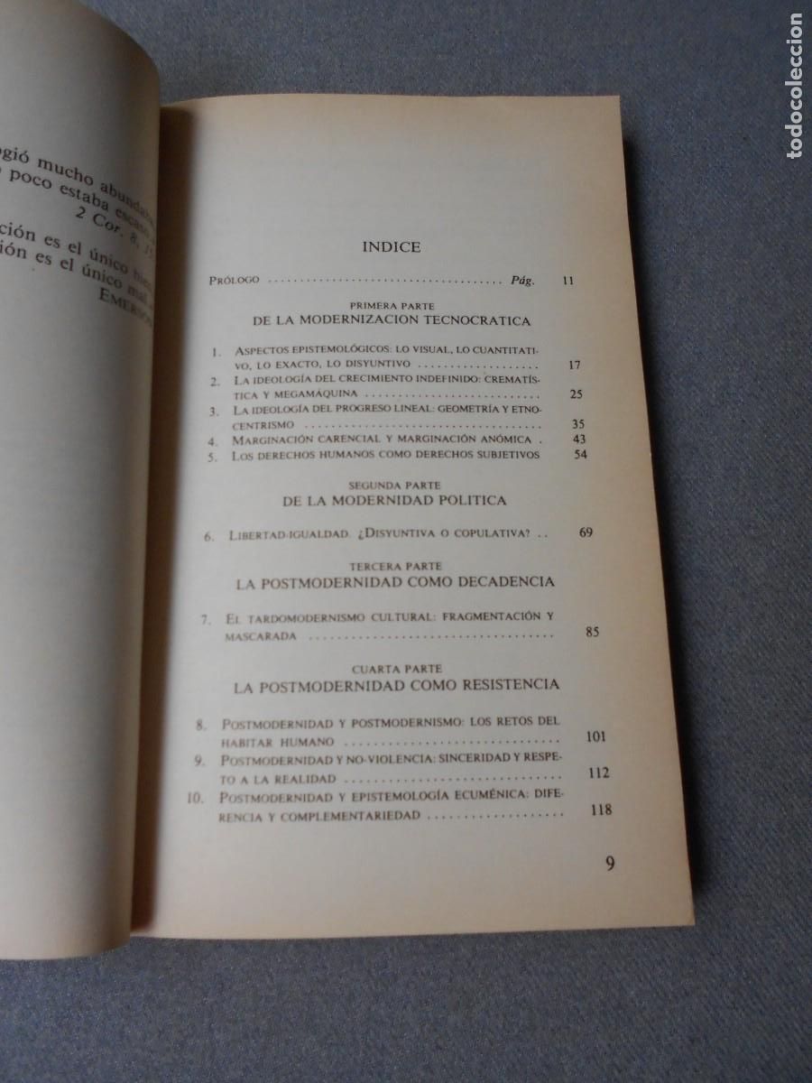 Libros de segunda mano: POSTMODERNIDAD: DECADENCIA O RESISTENCIA. - Foto 3