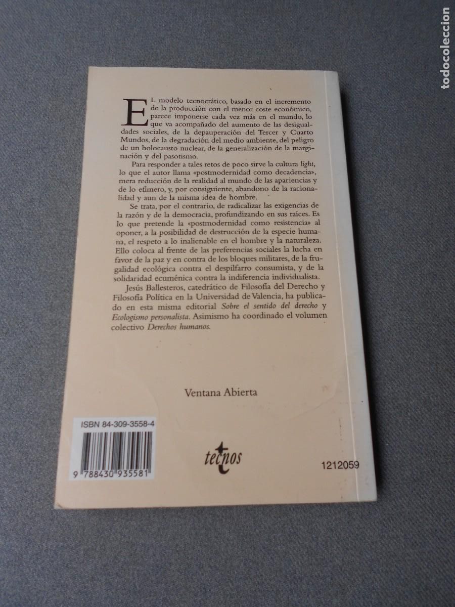 Libros de segunda mano: POSTMODERNIDAD: DECADENCIA O RESISTENCIA. - Foto 5