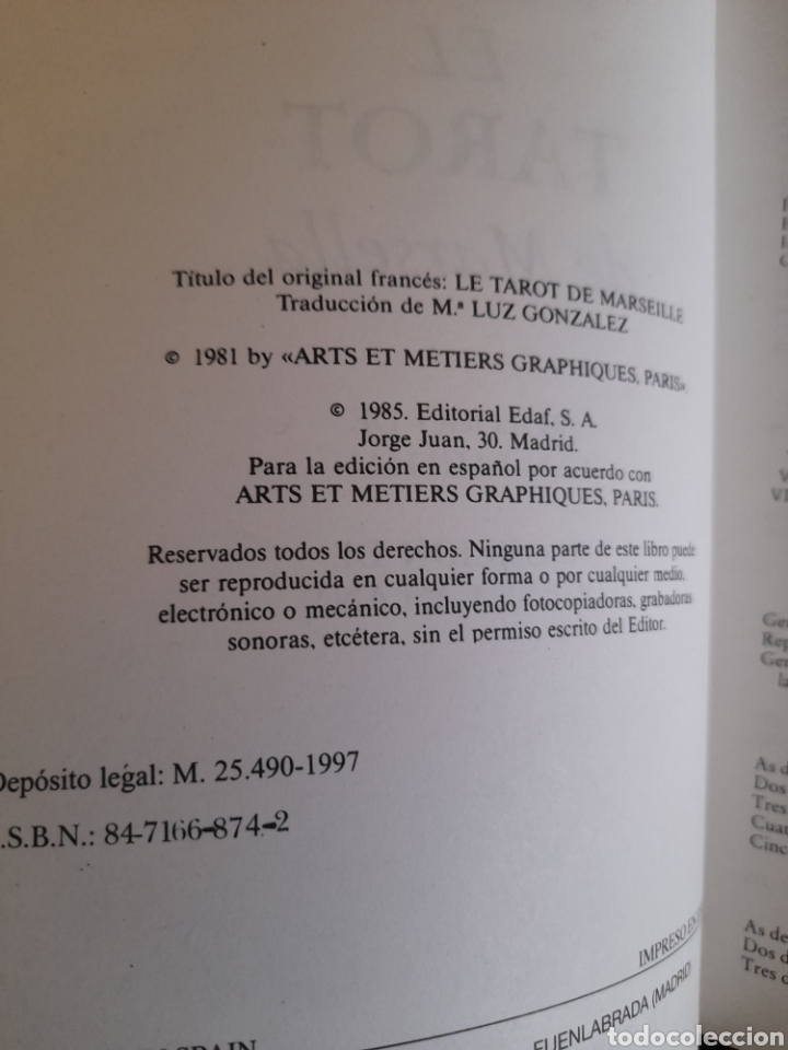 Libros de segunda mano: El Tarot de Marsella - Foto 4