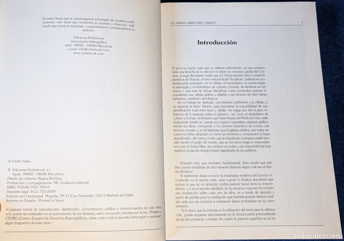 Libros de segunda mano: El gran libro del Tarot - Emilio Salas - Robinbook (2009) - Foto 2