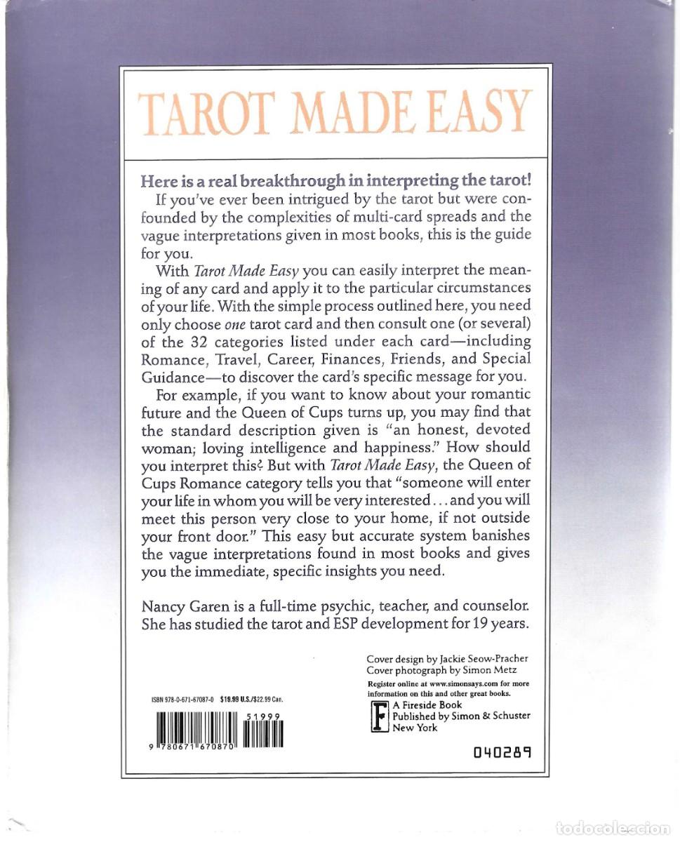 Libros de segunda mano: TAROT MADE EASY NANCY GAREN (TEXTO EN INGL&Eacute;S) - Foto 2