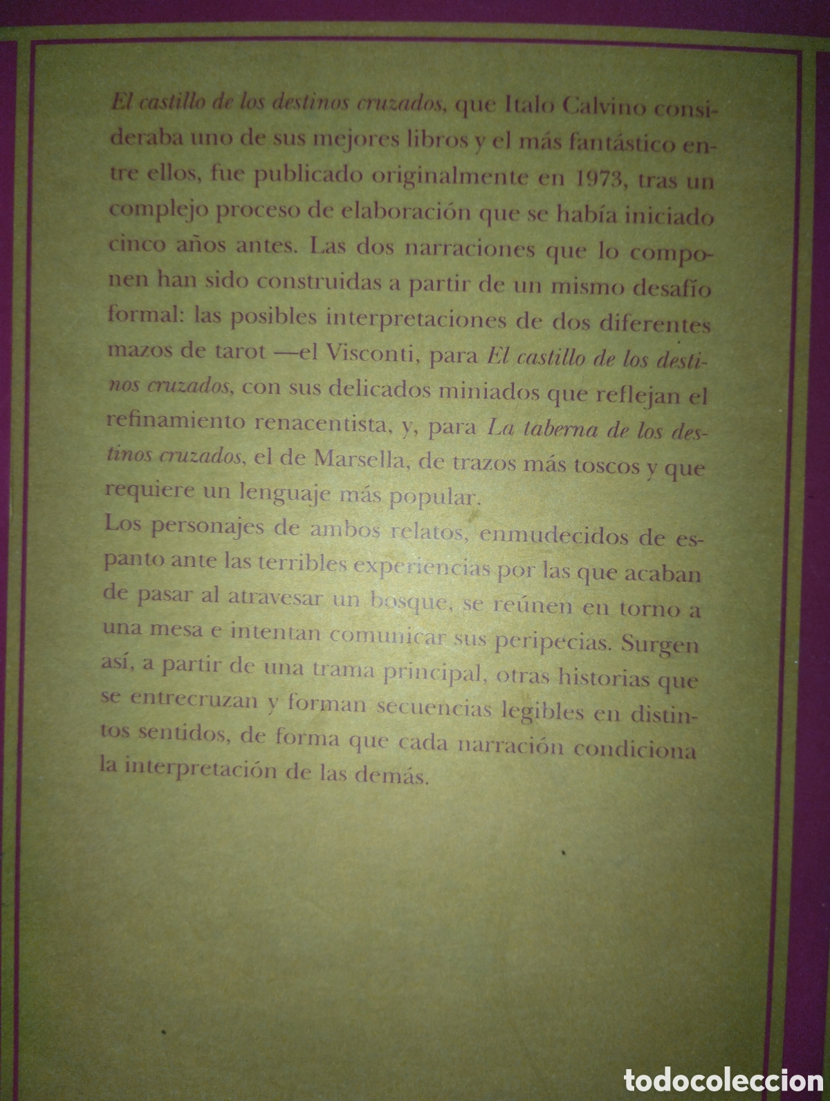 Libros de segunda mano: EL CASTILLO DE LOS DESTINOS CRUZADOS - Foto 2
