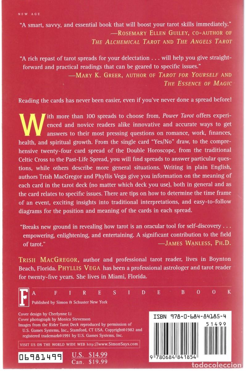 Libros de segunda mano: POWER TAROT TRISH MACGREGOR & PHYLLIS VEGA (TEXTO EN INGL&Eacute;S) - Foto 2
