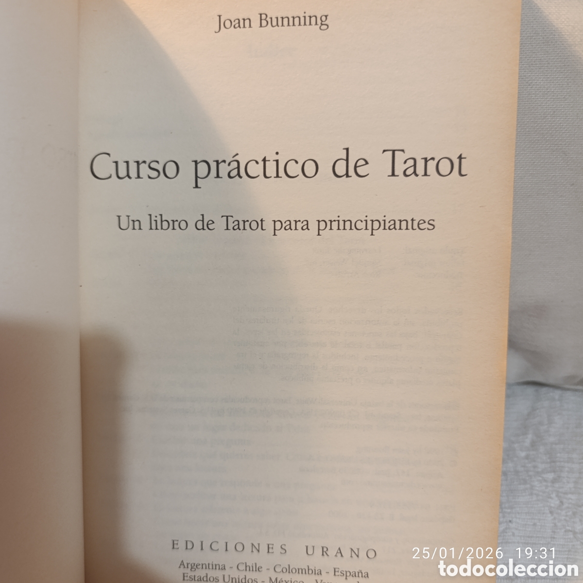 Libros de segunda mano: Curso Pr&aacute;ctico de Tarot&rdquo;&nbsp;de Joan Bunning.&nbsp;Editorial Urano. - Foto 2