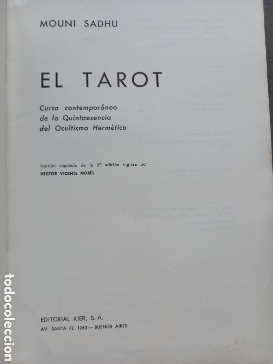 Libros de segunda mano: EL TAROT - MOUNI SADHU - KIER - 1971 - Foto 6