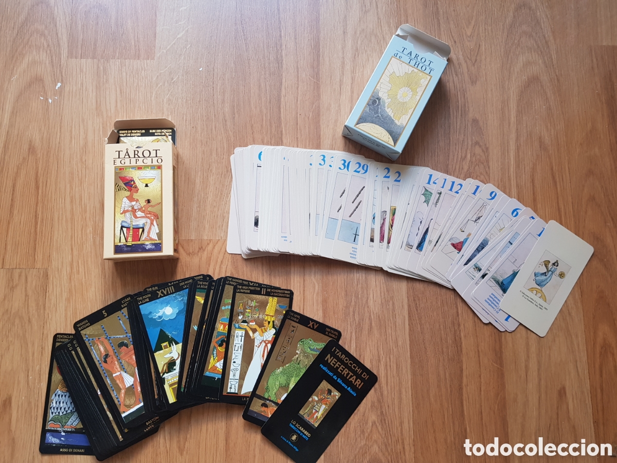 Libros de segunda mano: Pack naipes tarot. Tarot egipcio, tarot thot - Foto 3