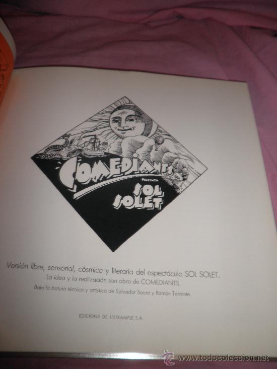 Libros de segunda mano: SOL SOLET - COMEDIANTS - LUJOSA EDICION.1&ordf; EN CASTELLANO. - Foto 2