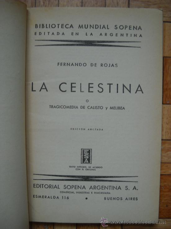 Libros de segunda mano: FERNANDO DE ROJAS - LA CELESTINA - ED. ARGENTINA - 1958 - Foto 3
