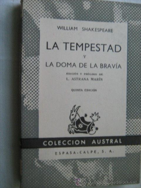 Libros de segunda mano: LA TEMPESTAD/ LA DOMA DE LA BRAV&Iacute;A.  SHAKESPEARE, William. 1960 - Foto 1