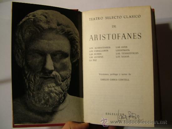 Libros de segunda mano: TEATRO SELECTO DE ARIST&Oacute;FANES.ESCELICER ED.1970 - Foto 2