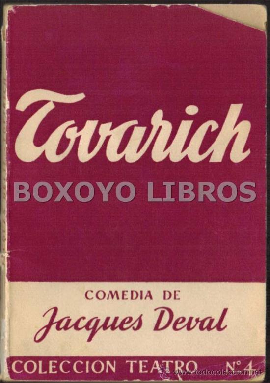 Libros de segunda mano: Jacques DEVAL. Tovarich. Alfil. Colecci&oacute;n teatro n&ordm; 4 - Foto 1