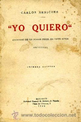 Libros de segunda mano: &rdquo;YO QUIERO&rdquo;.  A-TEA-227 - Foto 1