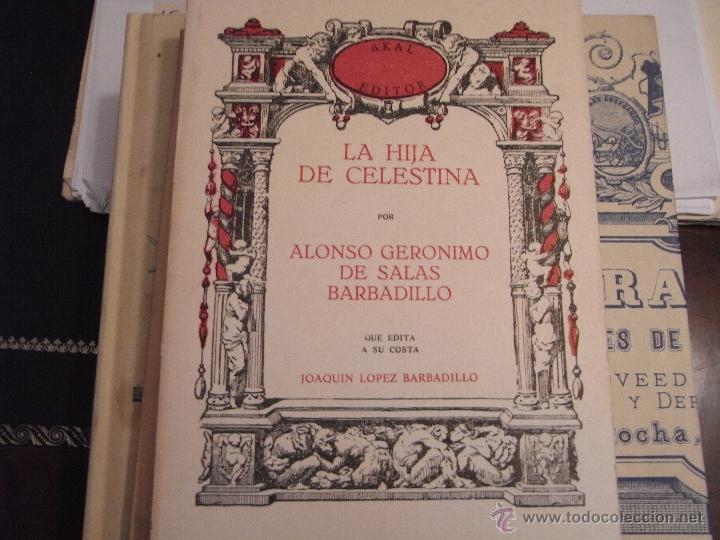 Libros de segunda mano: La hija de la Celestina. Alonso Ger&oacute;nimo de Salas Barbadillo - Foto 1