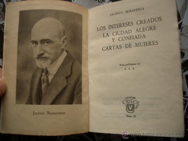 Libros de segunda mano: Crisol 22 Jacinto Benavente. En piel - Foto 1