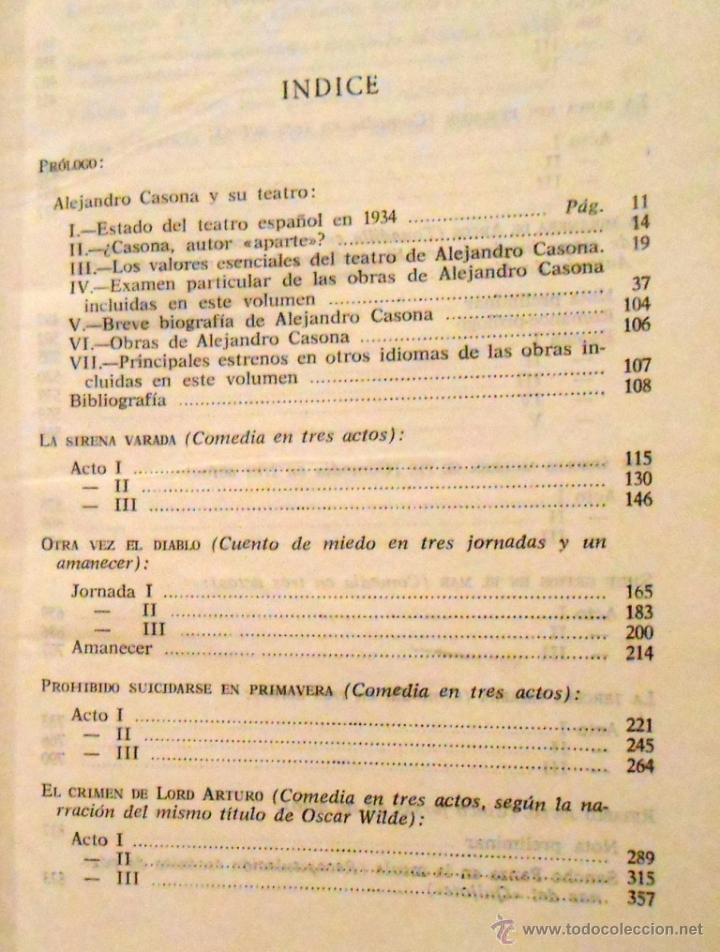 Libros de segunda mano: OBRAS COMPLETAS (I) - ALEJANDRO CASONA EDITORIAL AGUILAR - Foto 4