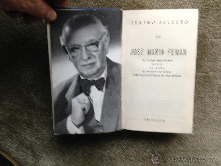 Libros de segunda mano: Teatro Selecto. J.M. Pem&aacute;n. Editorial Escelicer. 1968 - Foto 3