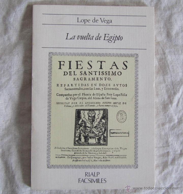 Libros de segunda mano: Facsimil La vuelta de Egipto Lope de Vega - Foto 1