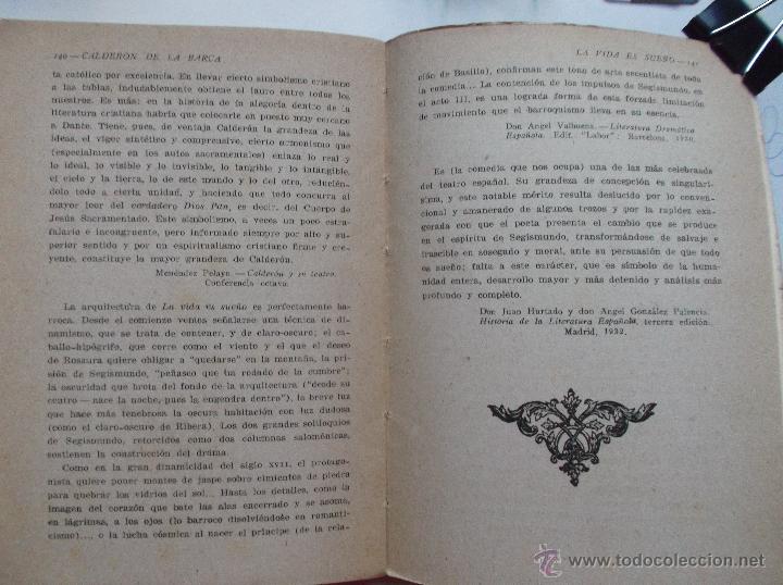 Libros de segunda mano: LA VIDA ES SUE&Ntilde;O - CALDERON DE LA BARCA - 1945. - Foto 4