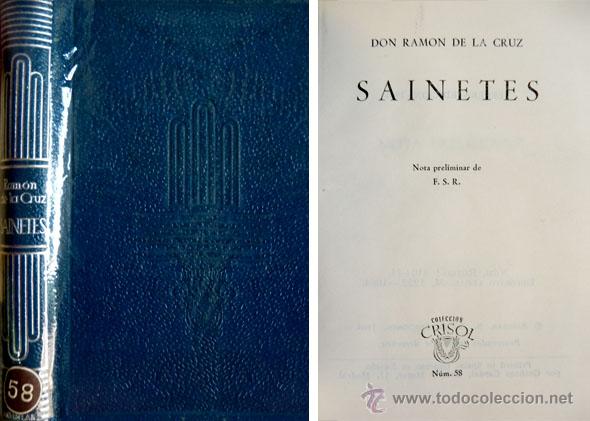 Libros de segunda mano: CRUZ, Ram&oacute;n de la.  Sainetes.  1964. - Foto 2