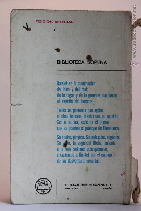 Libros de segunda mano: Hamlet - William Shakespeare - (1969) - Foto 2