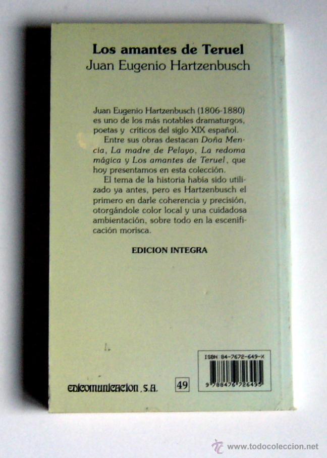 Libros de segunda mano: LOS AMANTES DE TERUEL - JUAN E. HARTZENBUSCH - Foto 2