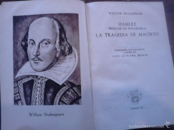Libros de segunda mano: William Shakespeare: Hamlet / Macbeth. Aguilar, 1951. - Foto 1