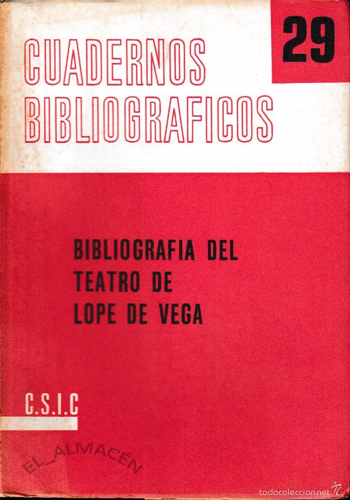 Libros de segunda mano: BIBLIOGRAFÍA DEL TEATRO DE LOPE DE VEGA (Mª C. PÉREZ, 1973) SIN USAR - Foto 1 - 295776408