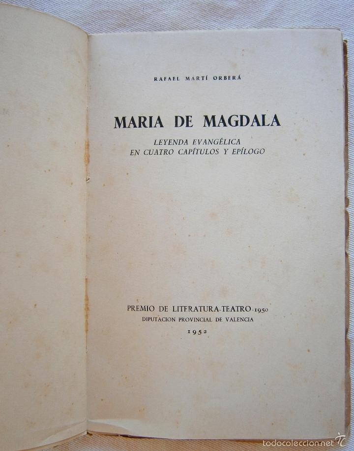 Libros de segunda mano: Mar&iacute;a de Magdala - Rafael Mart&iacute; Orber&aacute; - Foto 4