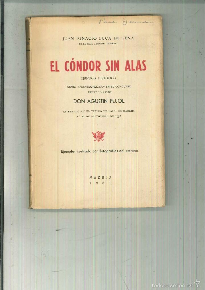 Libros de segunda mano: EL C&Oacute;NDOR SIN ALAS. Juan Ignacio Luca de Tena - Foto 1