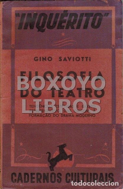 Libros de segunda mano: SAVIOTTI, Gino. Filosof&iacute;a do teatro - Foto 1
