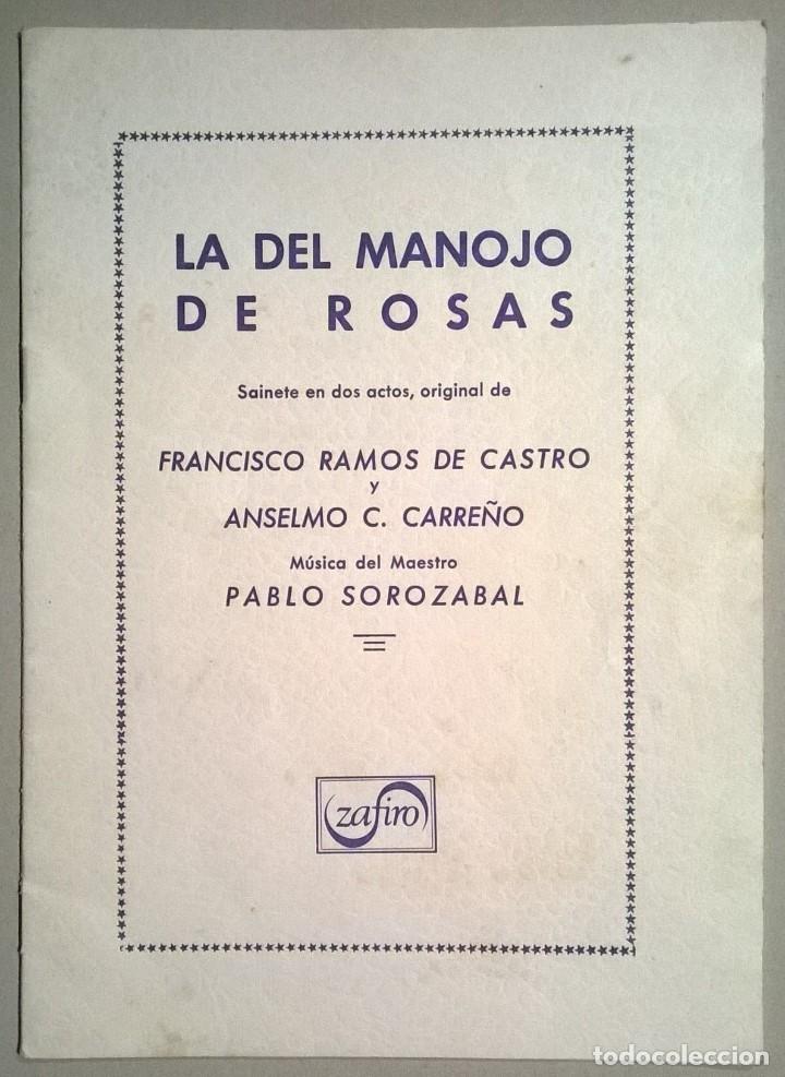 Libros de segunda mano: La del manojo de rosas. Sainete en dos actos - Foto 1