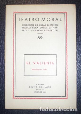 Libros de segunda mano: TEATRO MORAL 89- SALAS, P.J.: EL VALIENTE - Foto 1