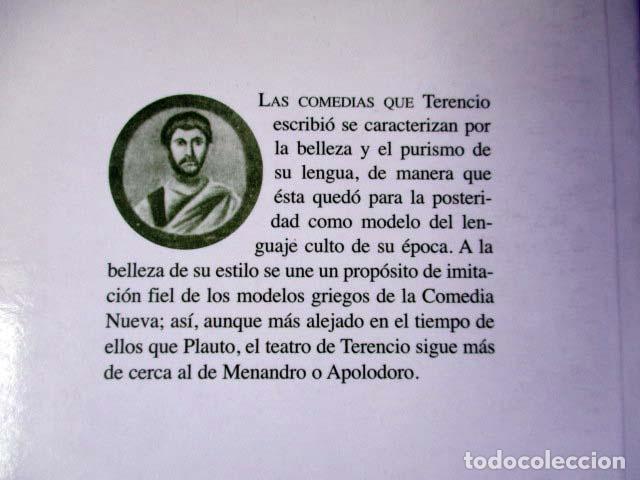 Libros de segunda mano: Terencio. El eunuco. 2003 - Foto 2