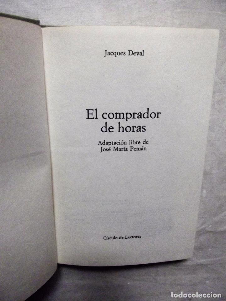 Libros de segunda mano: EL COMPRADOR DE HORAS DE JACQUES DEVAL - Foto 2