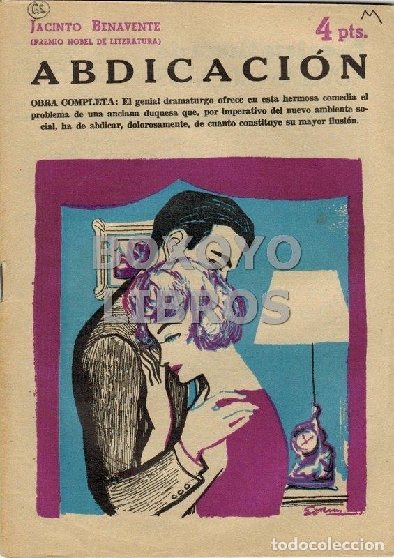 Libros de segunda mano: BENAVENTE, Jacinto. Abdicaci&oacute;n. Obra completa - Foto 1