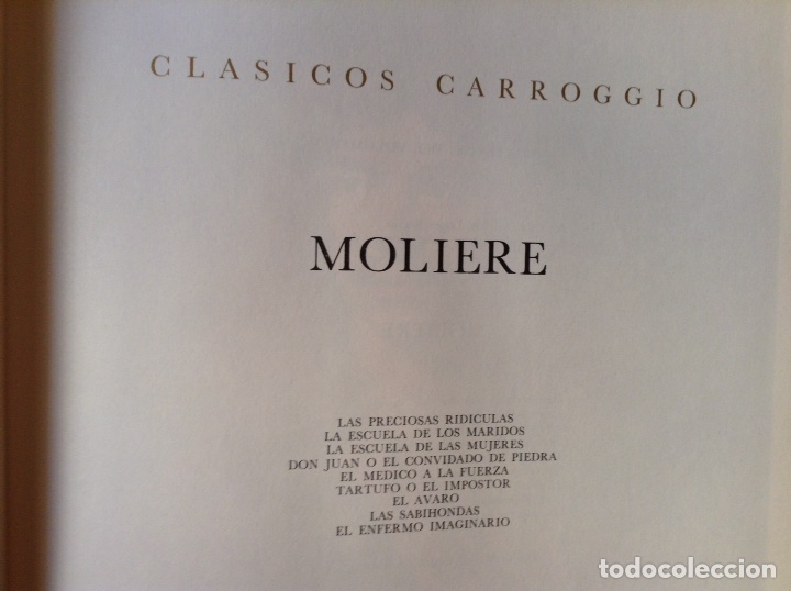Libros de segunda mano: Moliere. Cl&aacute;sicos Carroggio - Foto 1