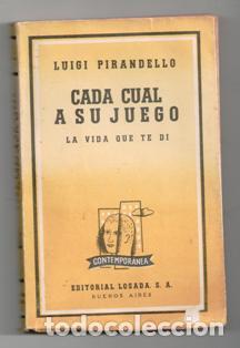 Libros de segunda mano: Cada cual a su juego, Luigi Pirandello - Foto 1