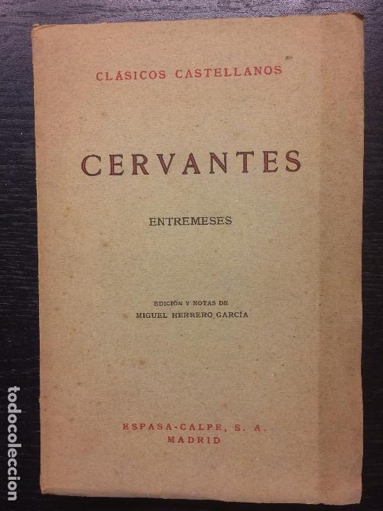 Libros de segunda mano: ENTREMESES, CERVANTES, 1945 - Foto 1