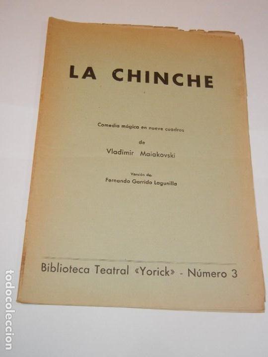 Livros em segunda m&atilde;o: LA CHINCHE, DE VLADIMIR MAIAKOVSKI - BIBLIOTECA TEATRAL YORICK N.3 - C1965