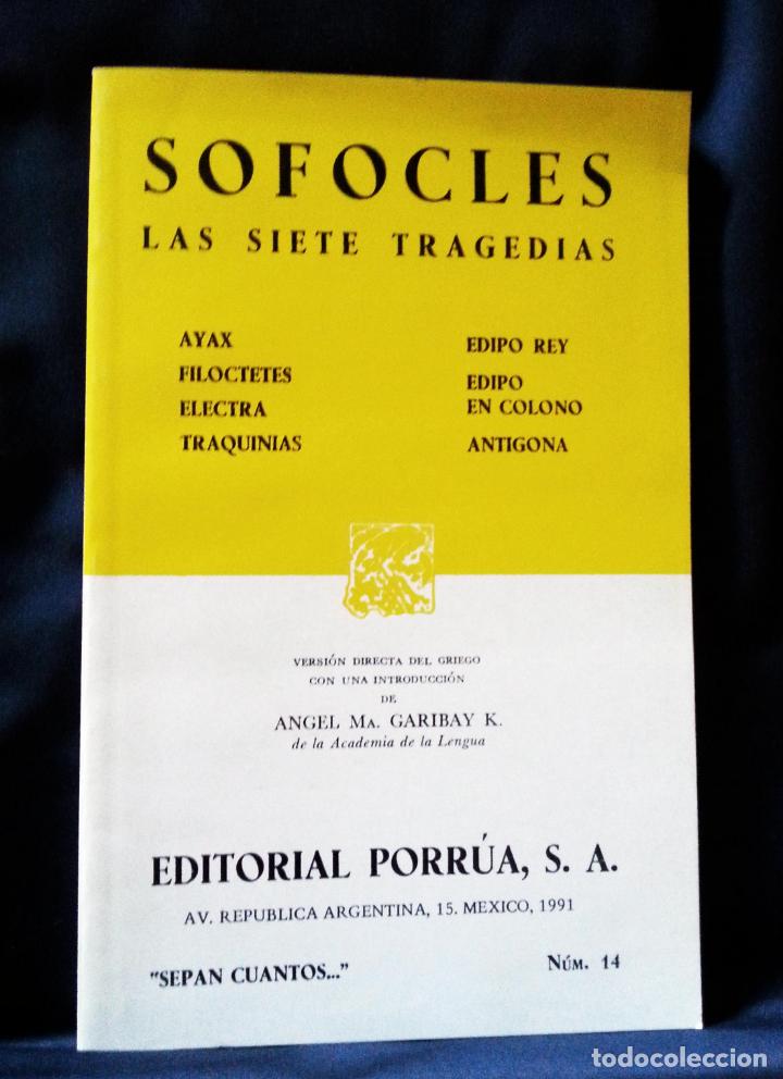 Libros de segunda mano: LAS SIETE TRAGEDIAS | SOFOCLES | PORRUA 1991 - Foto 2
