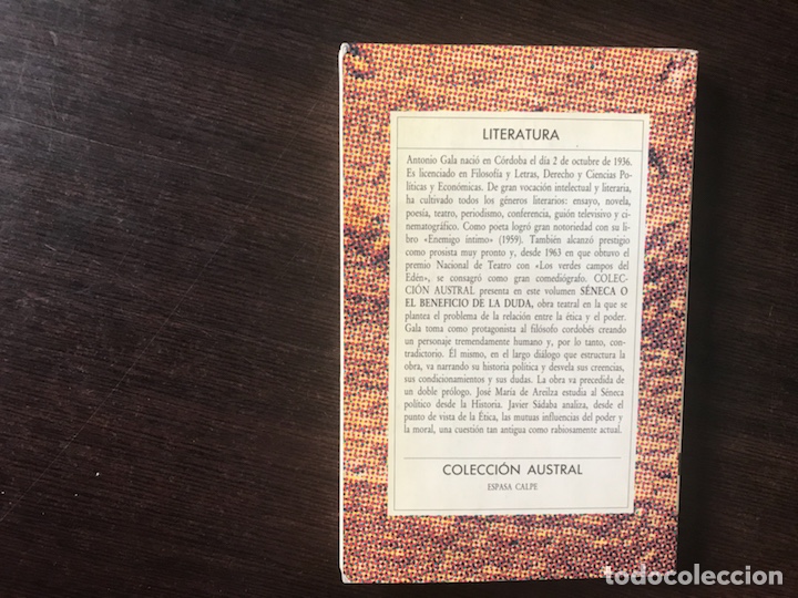 Libros de segunda mano: S&eacute;neca o el beneficio de la duda. Antonio Gala - Foto 2