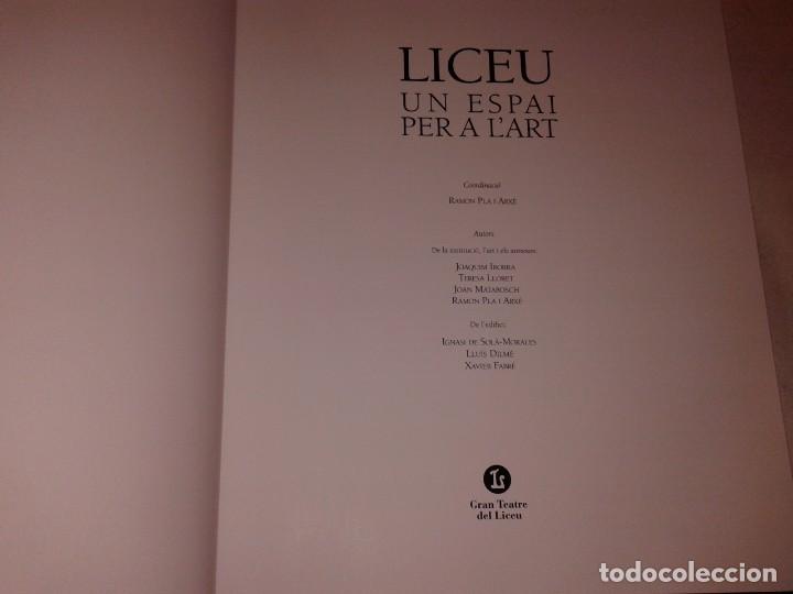 Libros de segunda mano: LICEU, UN ESPAI PER A L&acute;ART, B12 - Foto 2