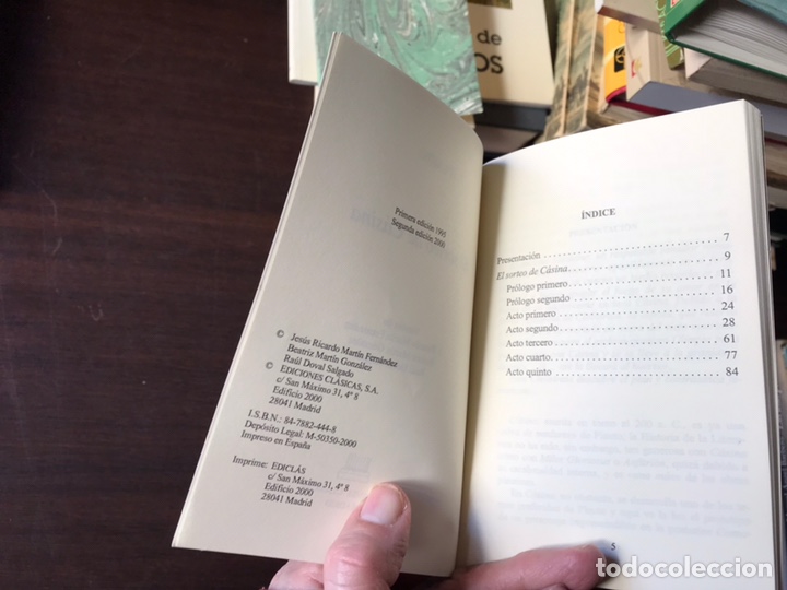 Libros de segunda mano: El sorteo de Casina. Plauto. Como nuevo - Foto 3