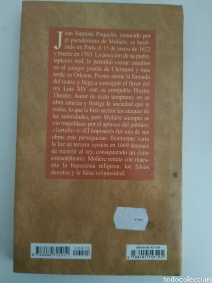 Libros de segunda mano: TARTUFO/MOLIERE..... - Foto 2