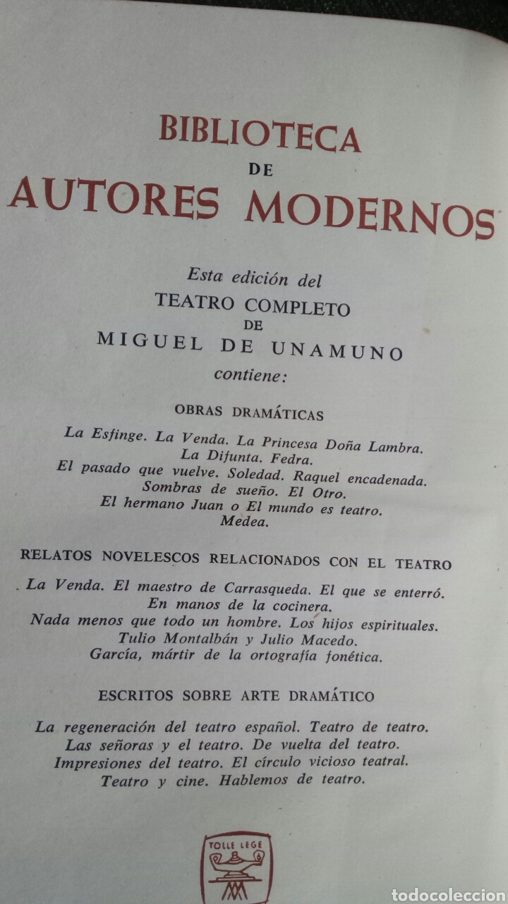 Libros de segunda mano: Teatro completo. Miguel de Unamuno. - Foto 7