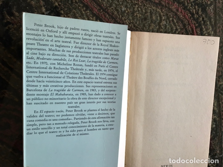 Libros de segunda mano: El espacio vac&iacute;o. Arte y t&eacute;cnica del teatro. Peter Brook - Foto 2