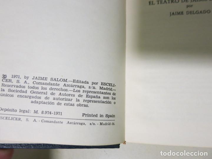 Libros de segunda mano: TEATRO SELECTO DE JAIME SALOM - Foto 3
