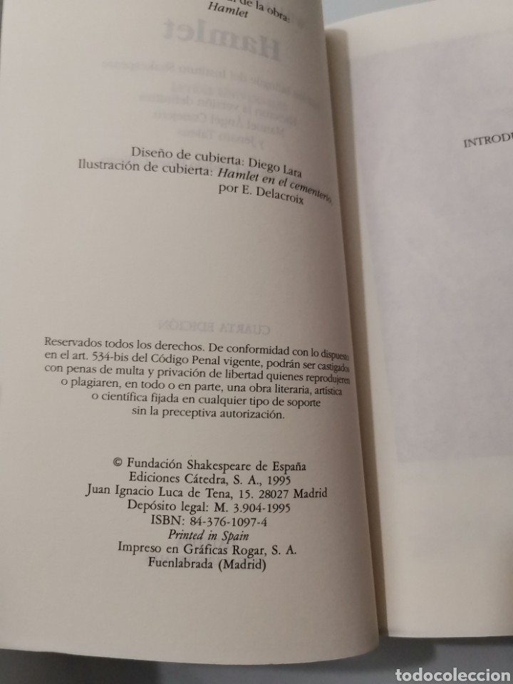 Libros de segunda mano: Libro Hamlet. William Shakespeare - Foto 2