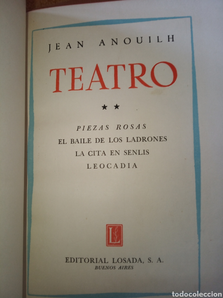 Libros de segunda mano: Teatro. Jean Anouilh - Foto 3