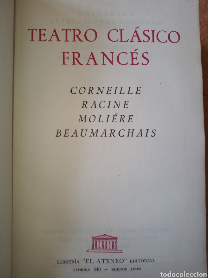 Libros de segunda mano: Teatro cl&aacute;sico franc&eacute;s - Foto 3
